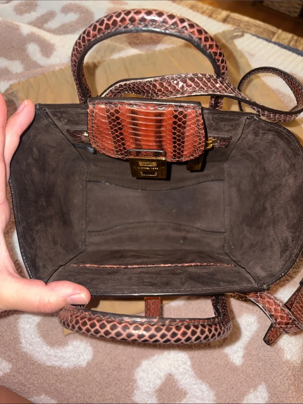 Michael Kors Collection Bancroft Snakeskin Bag